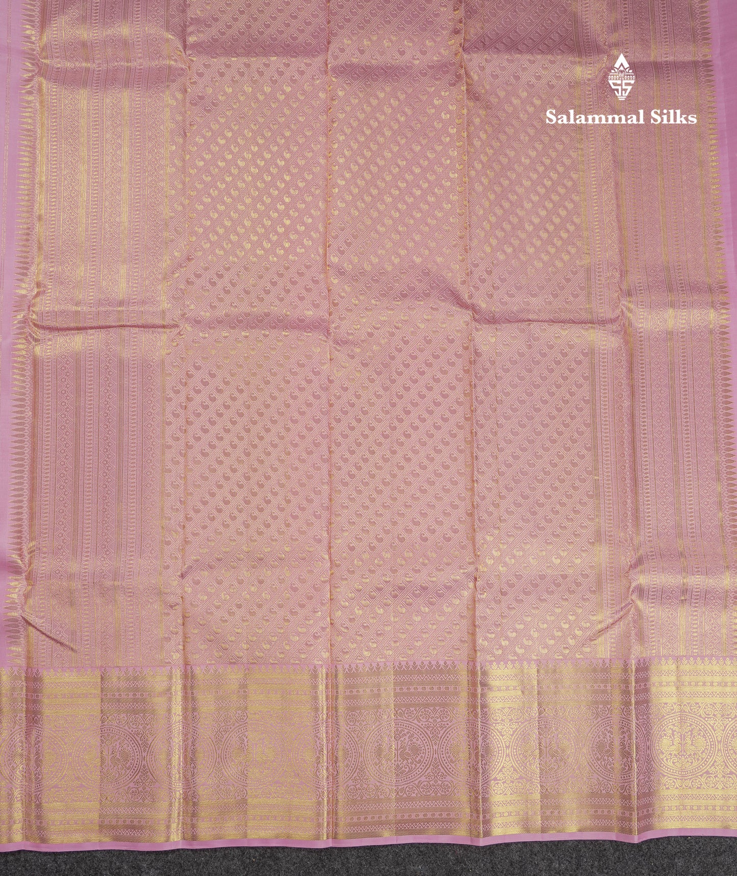Beautiful Baby Pink Bridal Pure Kanjivaram Silk Saree With Traditional Border