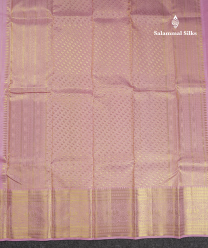 Beautiful Baby Pink Bridal Pure Kanjivaram Silk Saree With Traditional Border