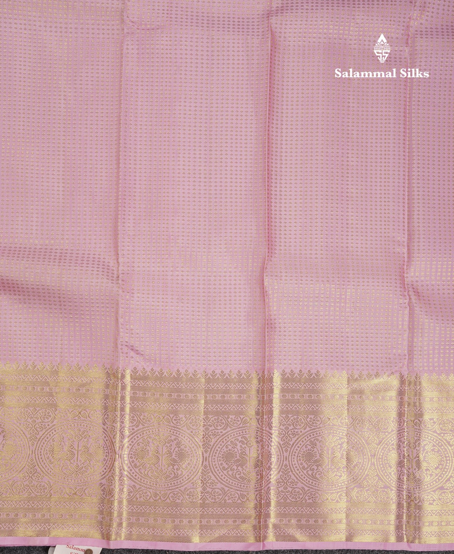 Beautiful Baby Pink Bridal Pure Kanjivaram Silk Saree With Traditional Border