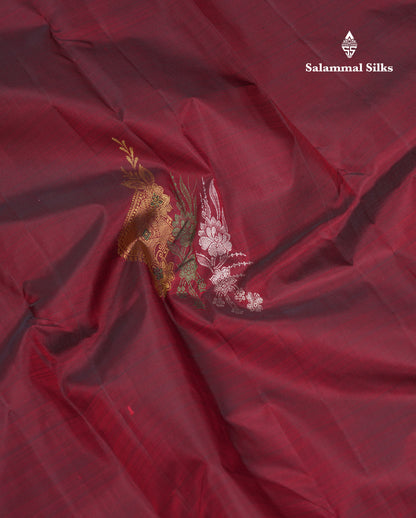 Beautiful Sapphire Blue Fancy Pure Kanjivaram Silk Saree With Contrast Pink Blouse