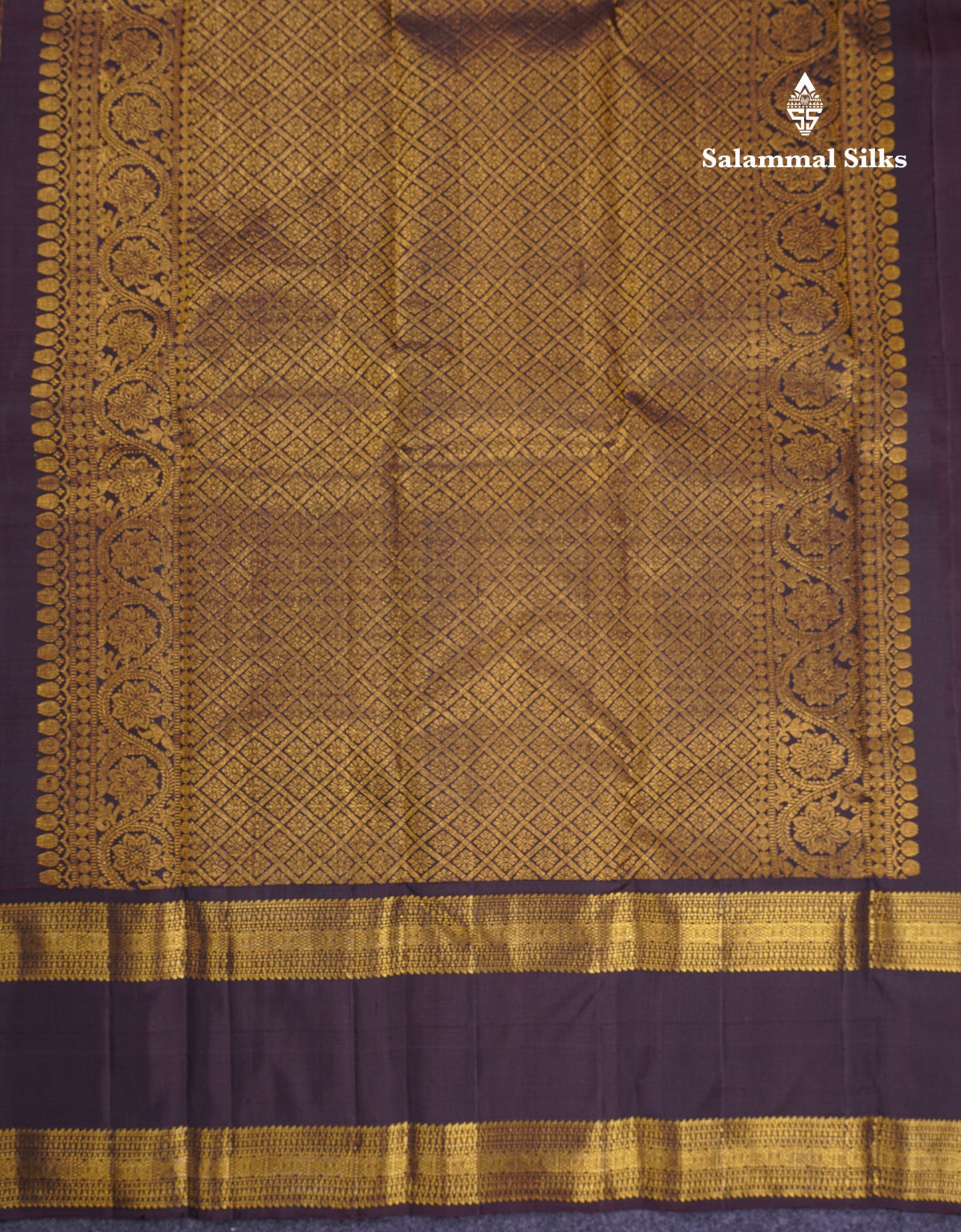 Beautiful Rust Orange Pure Kanjivaram Silk Saree With Contrast Dark Brown Rettapet Traditional Border