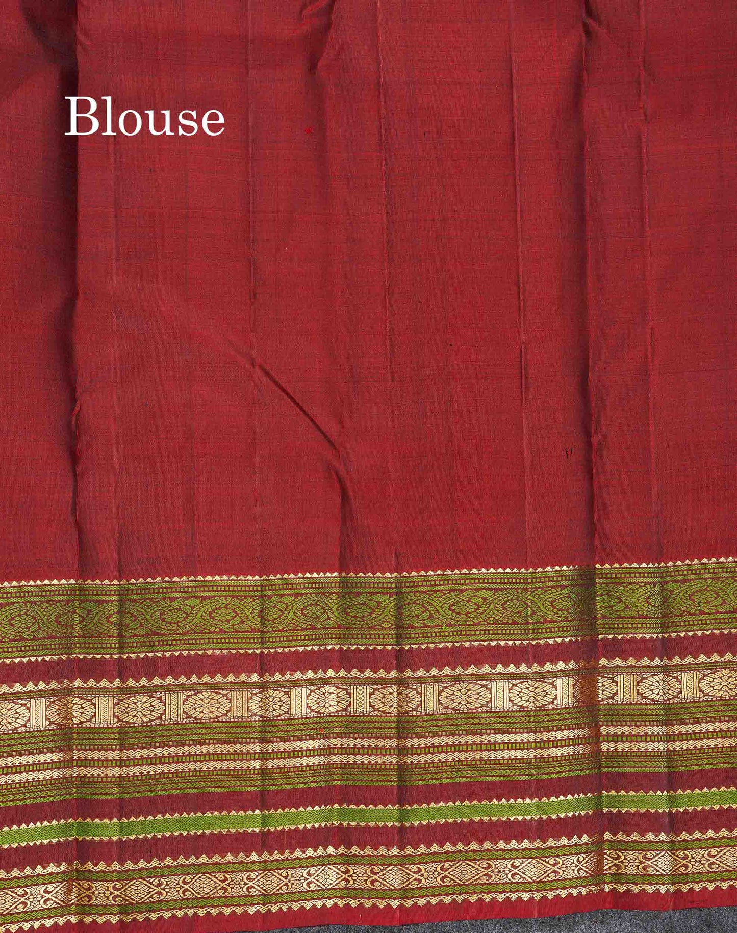 Pure Kanjivaram Silk Saree -Olive Green Colour Body Zari And Thread Stripe Lines With Contrast Maroon Traditional Evening Morning Border