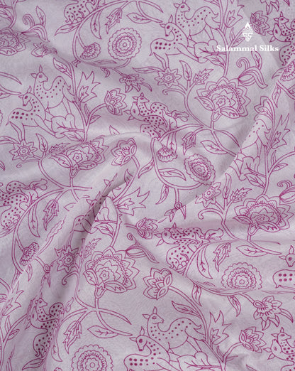 Beautiful White Printed Mahu Silk Fancy Saree With Contrast Chilly Red Border