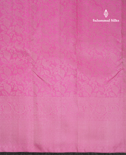 Beautiful Pink Bridal Pure Kanjivaram Silk Saree With Traditional Border