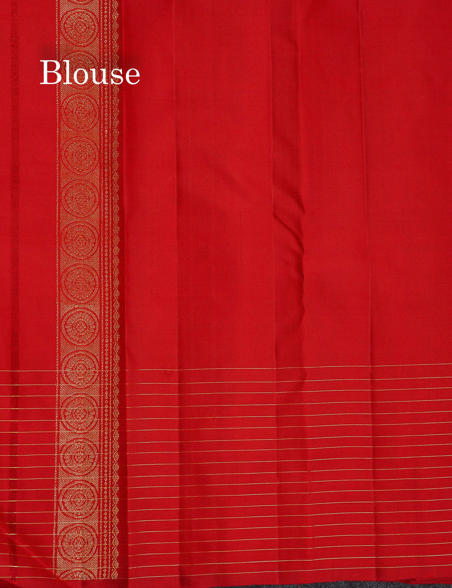 Pure Kanjivaram Silk Saree - Mango Yellow Colour Body stripes With Contrast Red Fancy Border