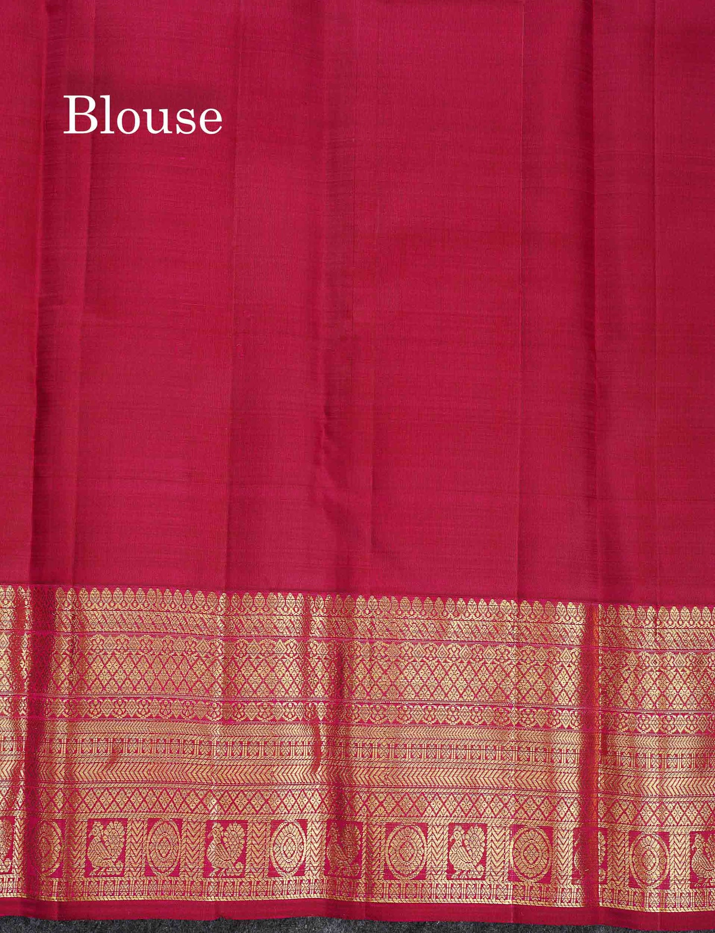 Pure Kanjivaram Silk Saree - Magenta Colour Body Butta With Contrast Maroon Traditional Border