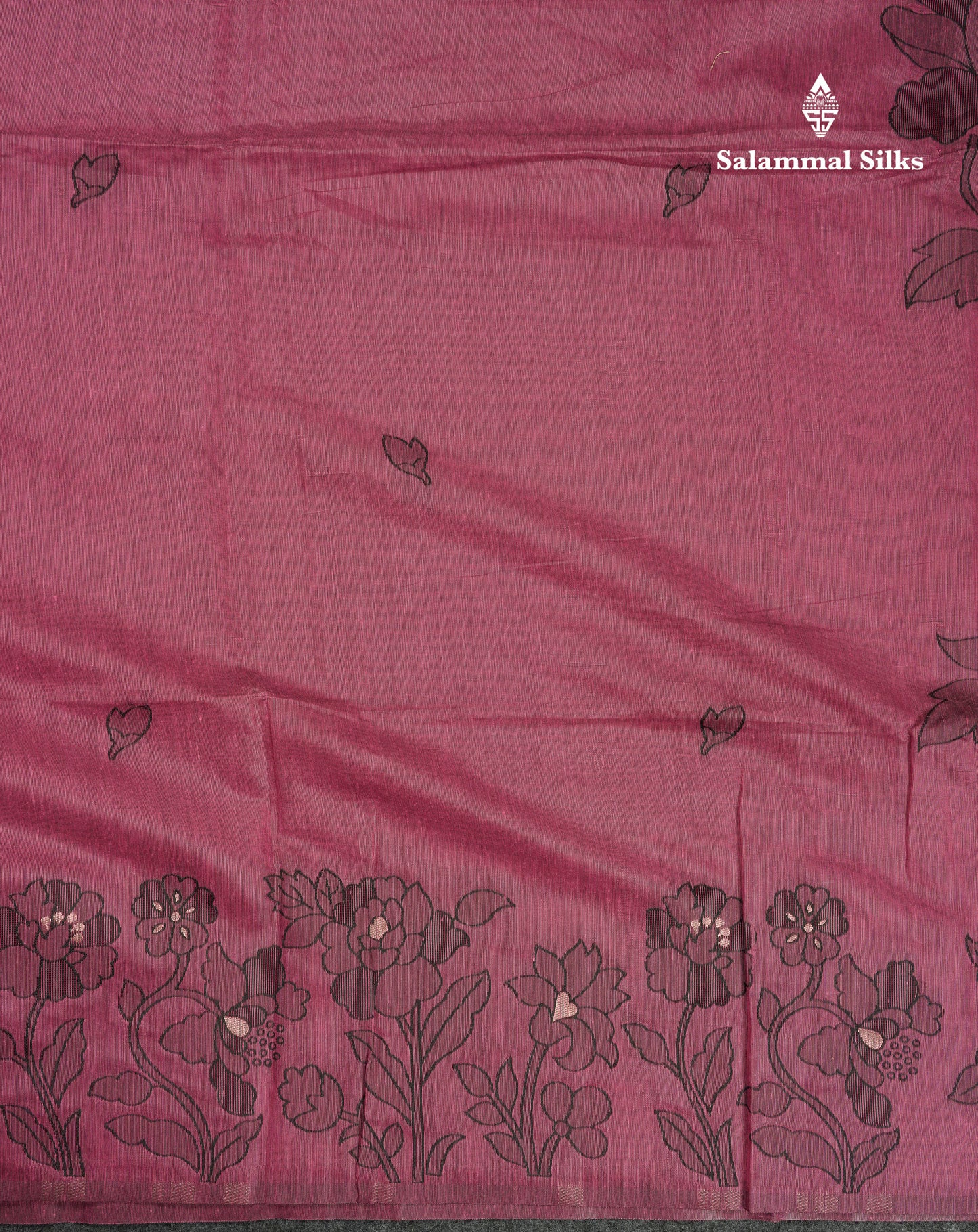 Beautiful Magenta Fancy Cotton Mix Saree With Blouse