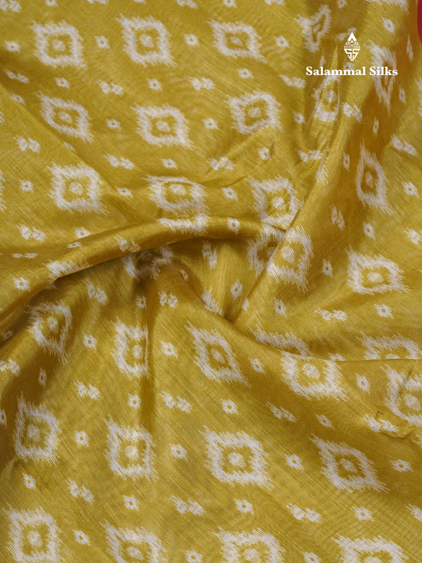 Beautiful Manthulir Yellow Mixed Cotton Saree With Contrast Pink Tissue Border
