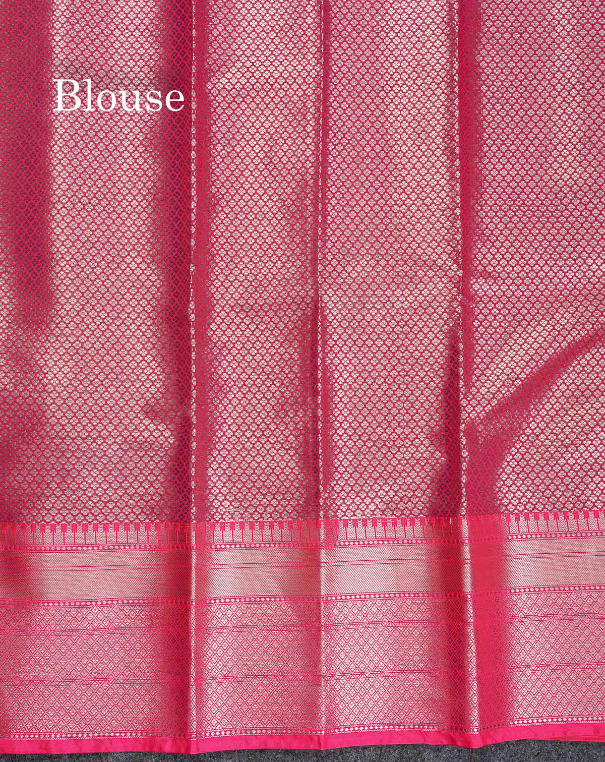 Semi Silk Saree - Peach Colour Body Vertical Zari Lines With Contrast Pink Blouse