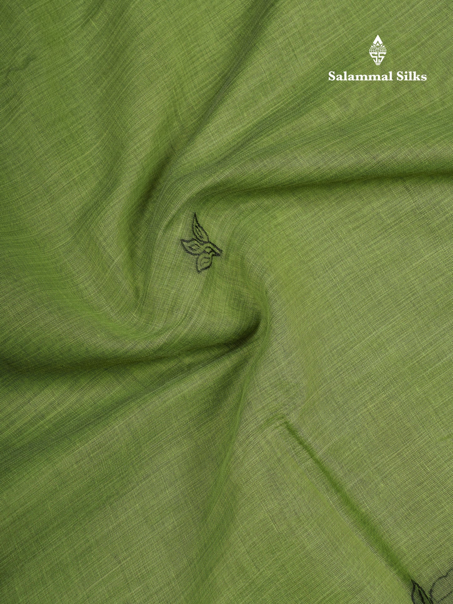 Beautiful Olive Green Fancy Cotton Mix Saree With Blouse