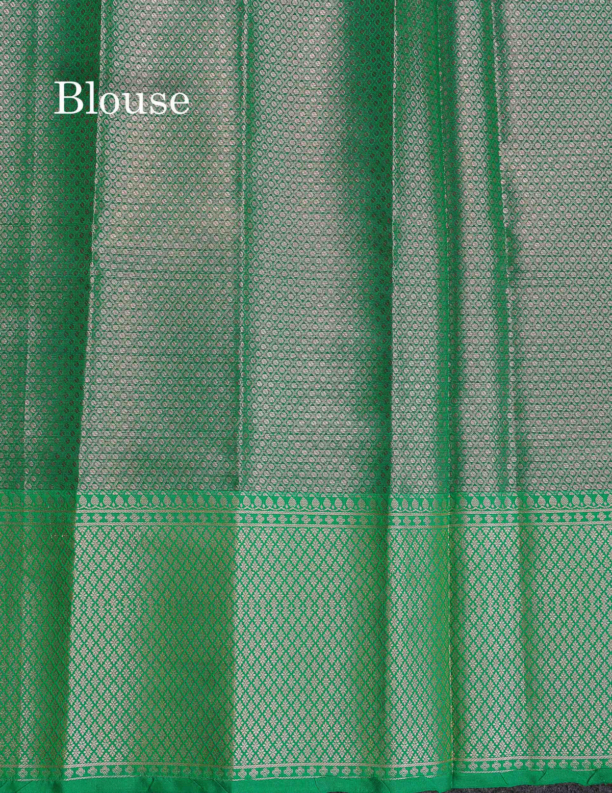 Semi Silk Saree - Magenta Colour Body Vertical Zari Lines With Contrast Saffire Green Blouse