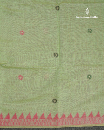 Beautiful Cream Sandal Menakari Work Muga Cotton Saree With Contrast Pink Blouse