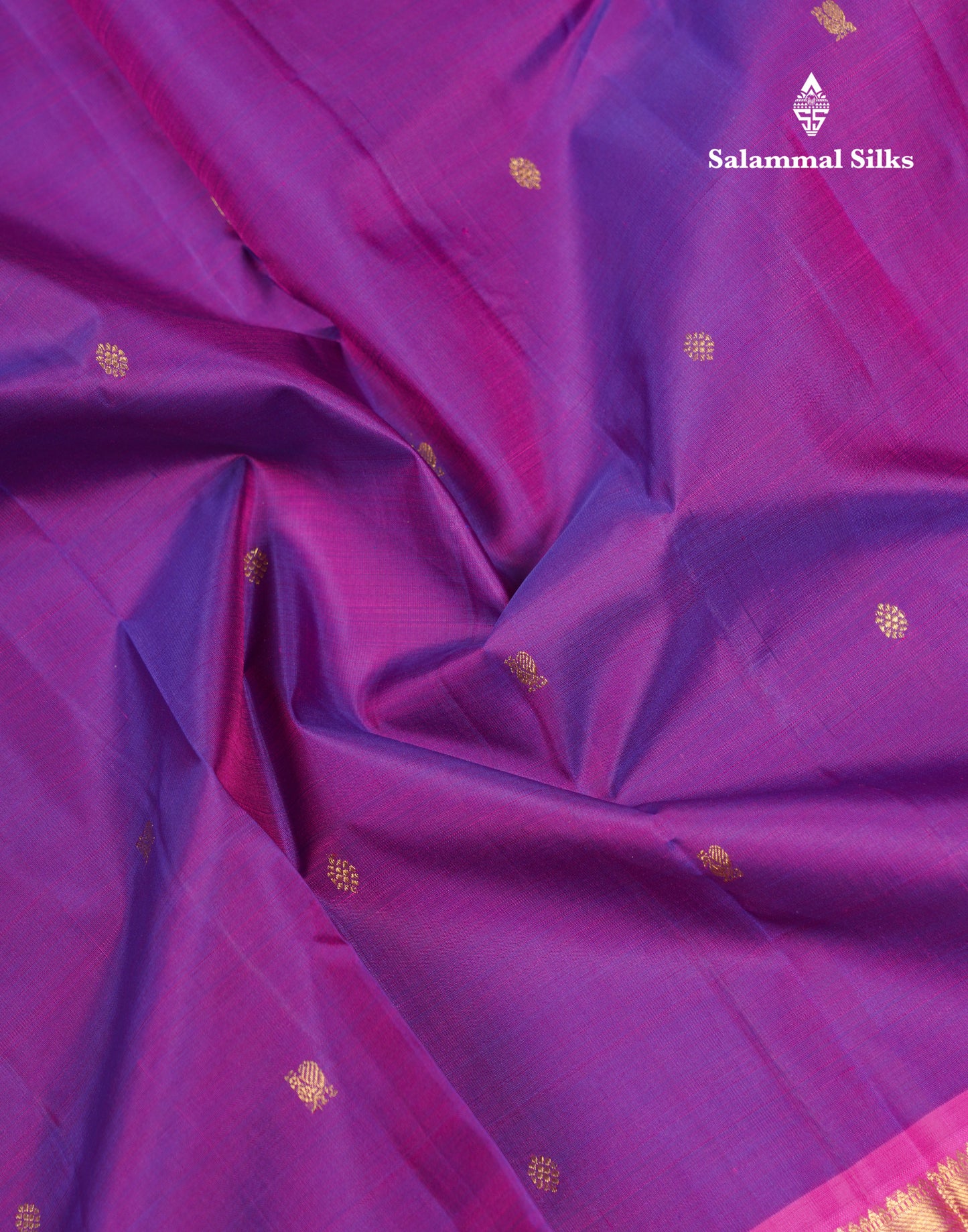 Beautiful Magenta Pure Kanjivaram Silk Saree With Contrast Pink Traditional Evening Morning Border