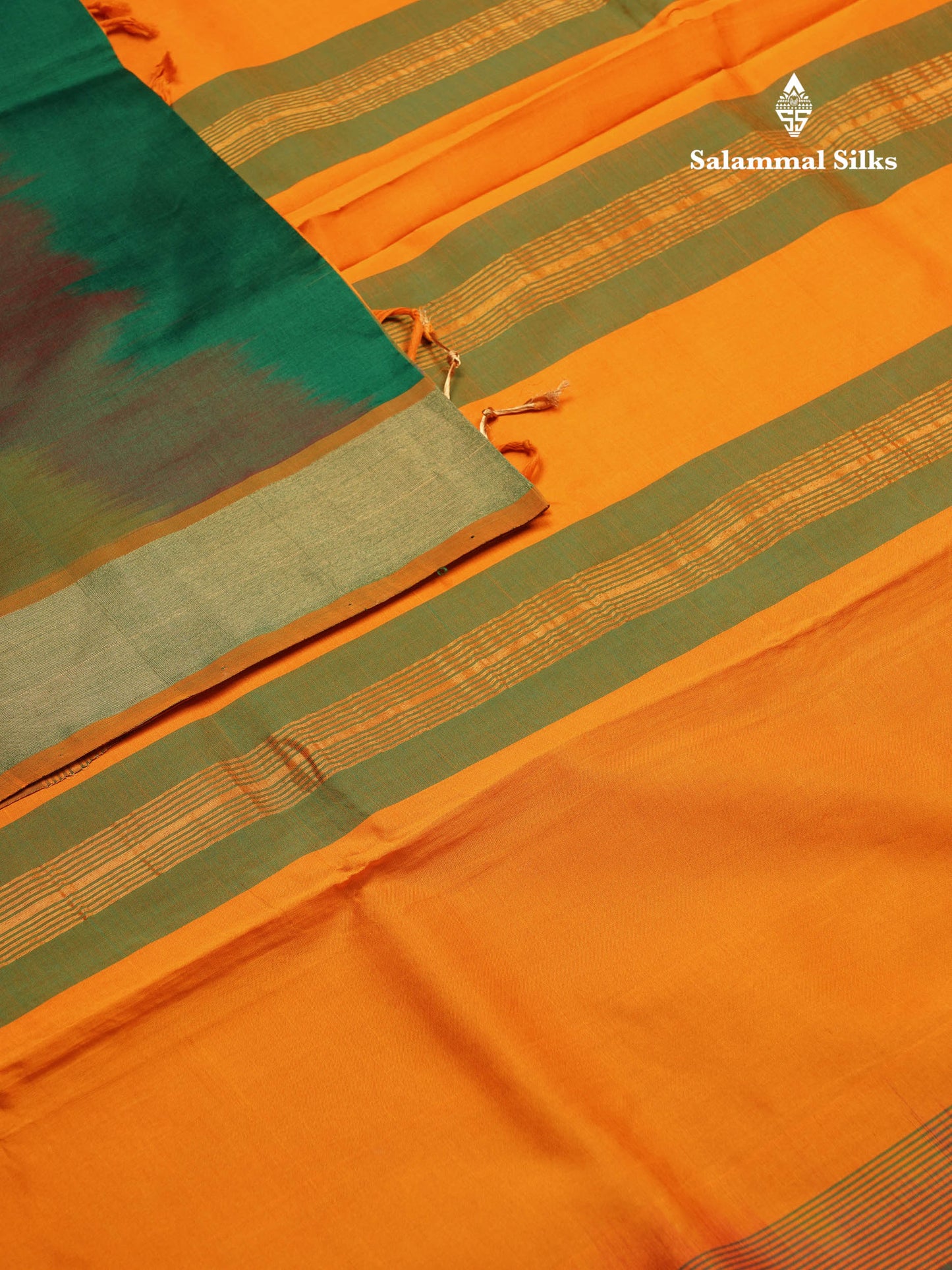 Multicolour Beautiful Semi Silk Cotton Saree With Violet Tissue Border