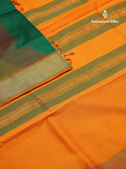 Multicolour Beautiful Semi Silk Cotton Saree With Violet Tissue Border