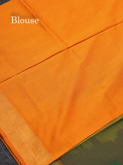 Multicolour Beautiful Semi Silk Cotton Saree With Violet Tissue Border