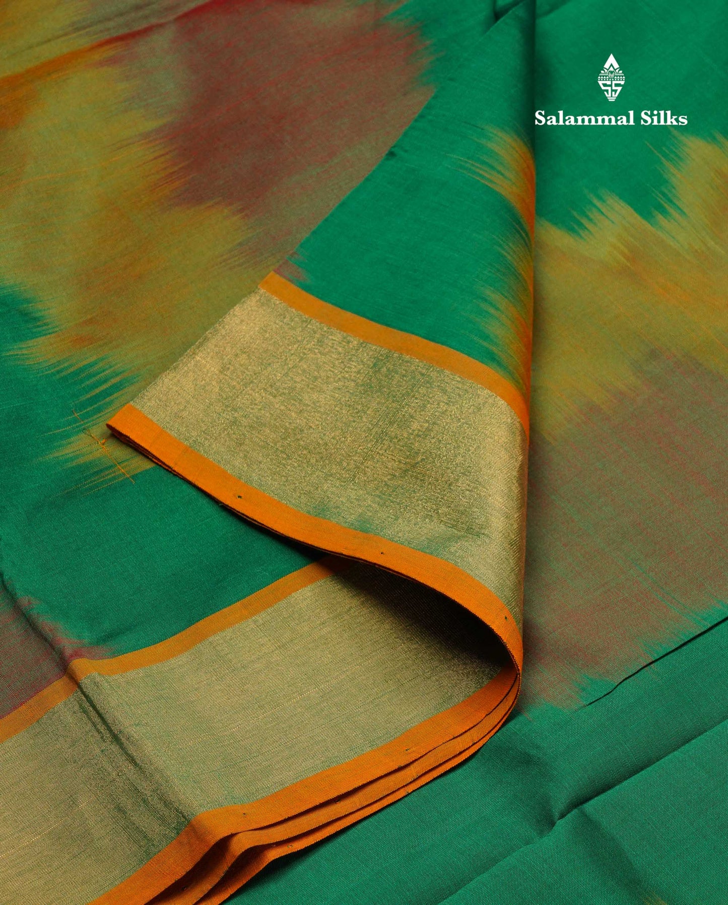 Multicolour Beautiful Semi Silk Cotton Saree With Violet Tissue Border
