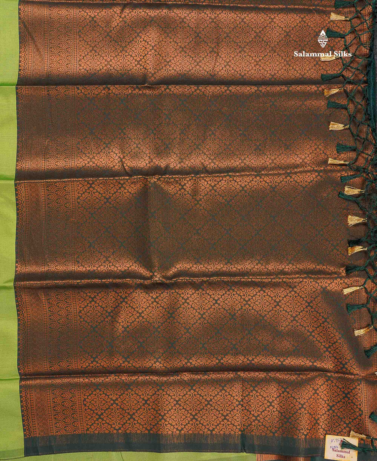 Semi Soft Silk Saree - Navy Blue Colour Body With Contrast Bottle Green Blouse