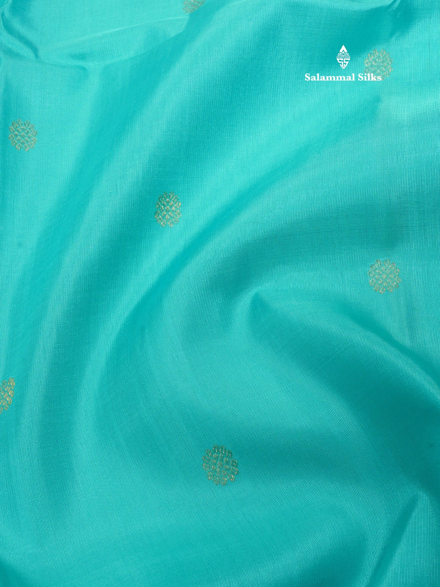Kanjivaram Beautiful Sapphire Green Pure Silk Saree With Contrast Violet Traditional Gap Border