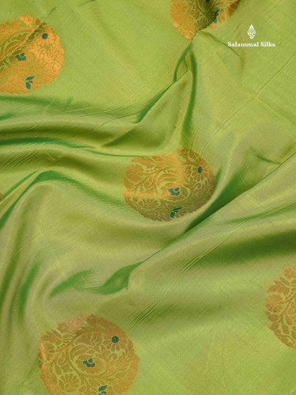 Semi Soft Silk Saree - Navy Blue Colour Body With Contrast Bottle Green Blouse