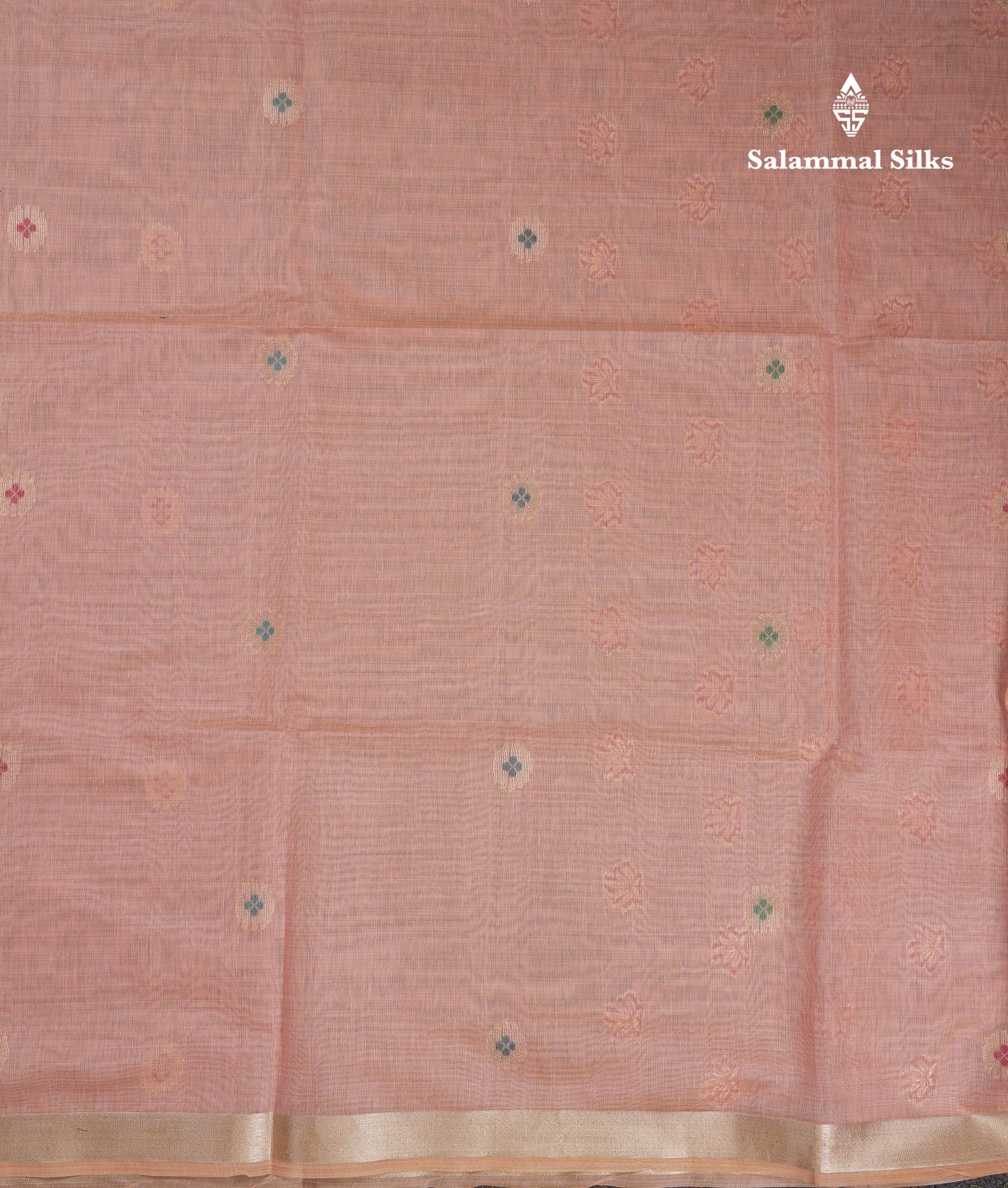 Beautiful Cream Menakari Work Muga Cotton Saree With Butta Blouse