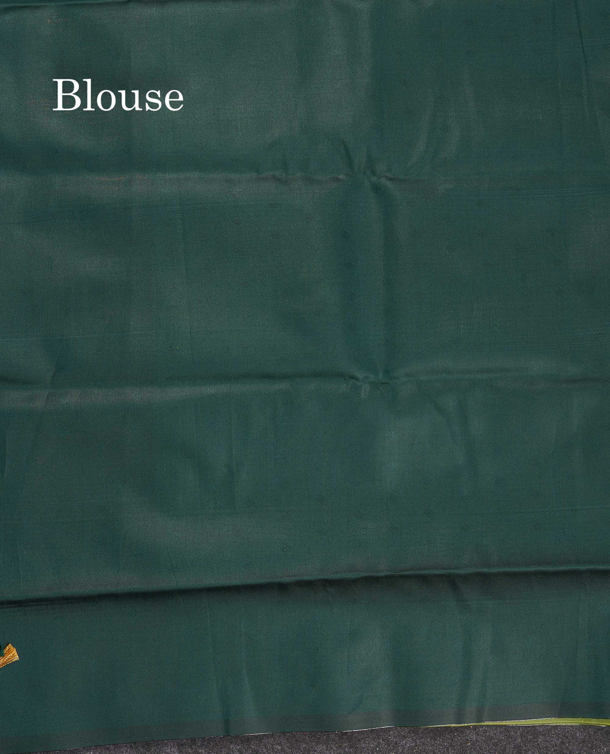 Semi Soft Silk Saree - Navy Blue Colour Body With Contrast Bottle Green Blouse