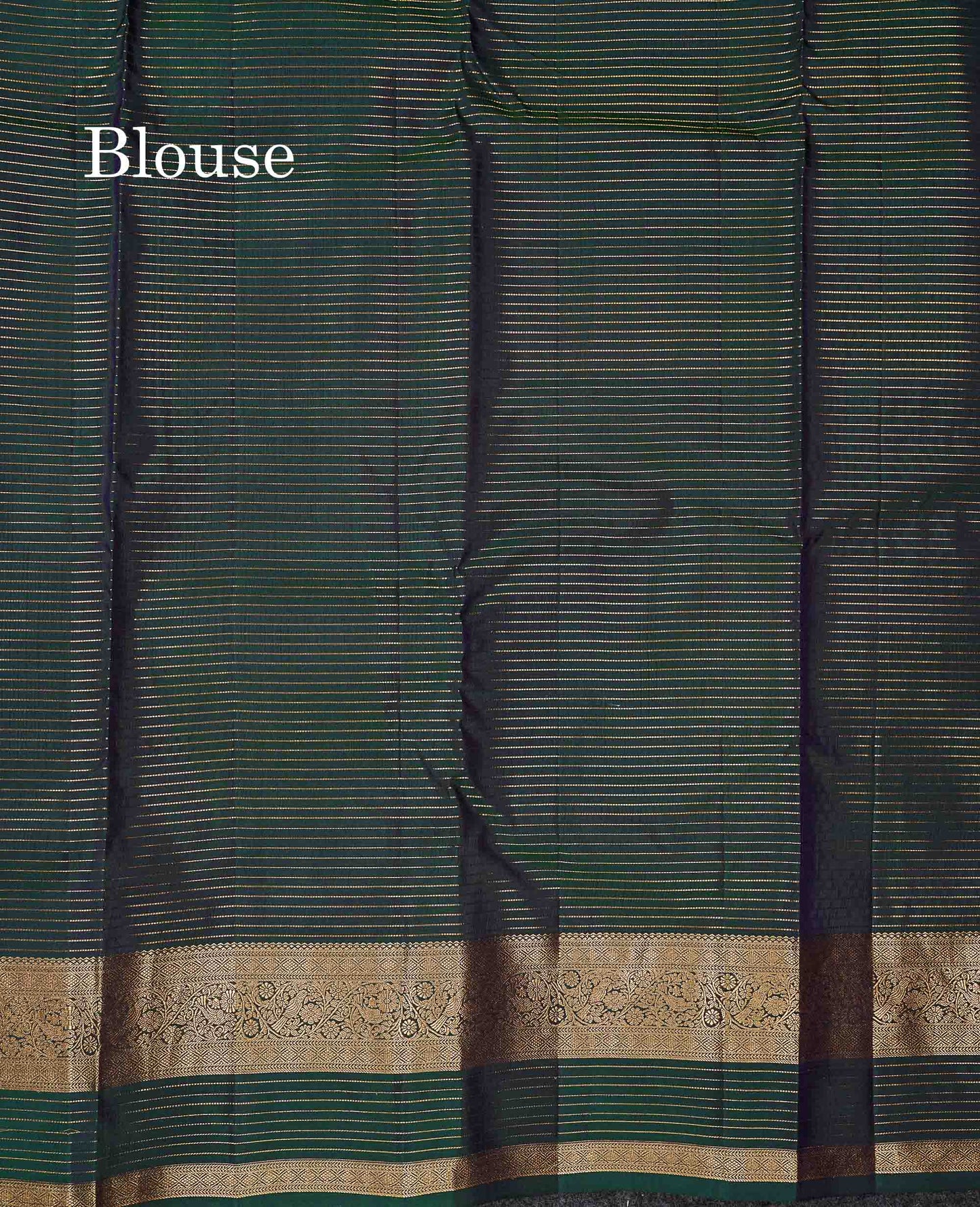 Beautiful Onion Pink Small Checks With Zari Butta PureMix Silk Saree With Contrast Bottle Green Traditional Border