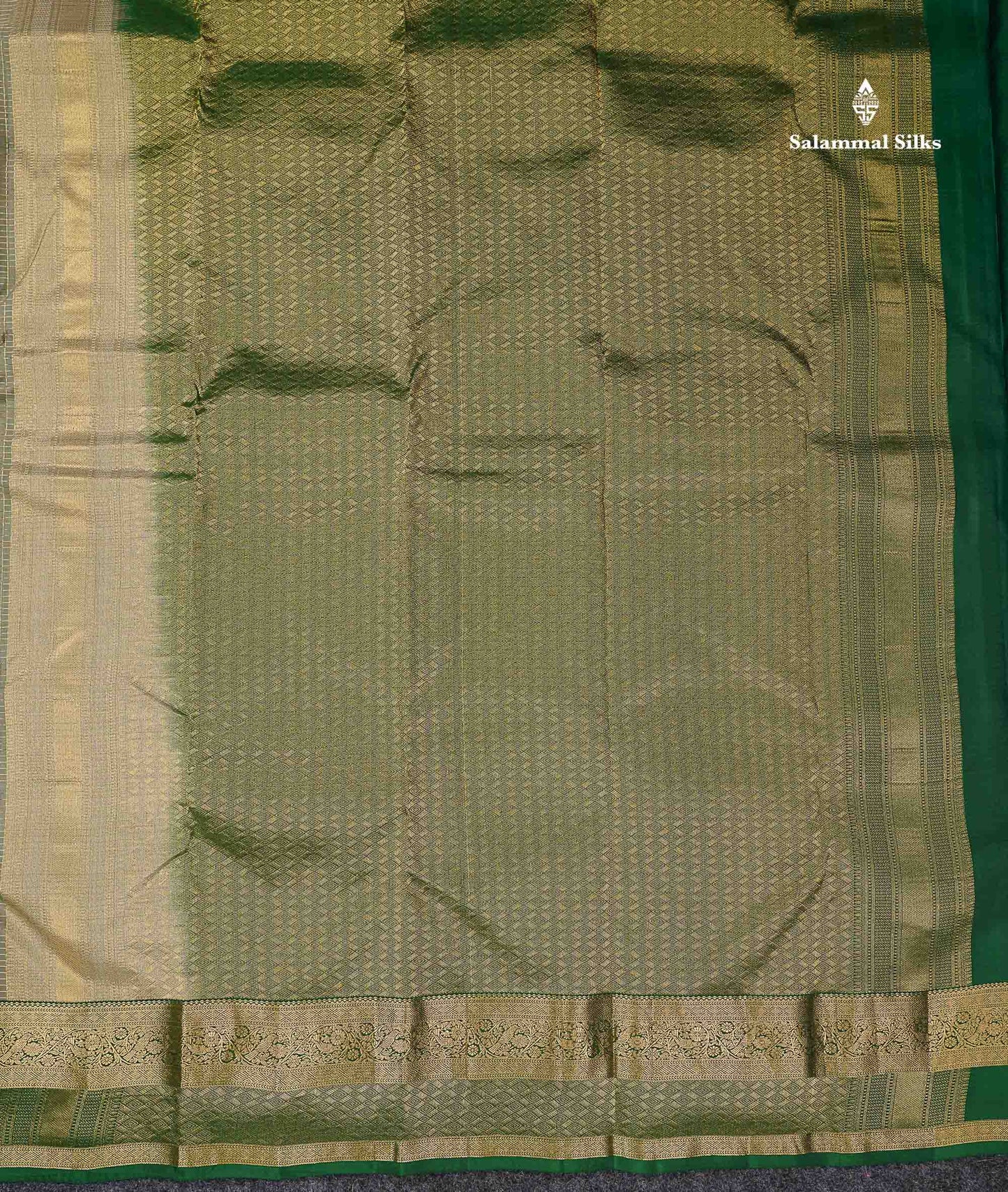 Beautiful Onion Pink Small Checks With Zari Butta PureMix Silk Saree With Contrast Bottle Green Traditional Border