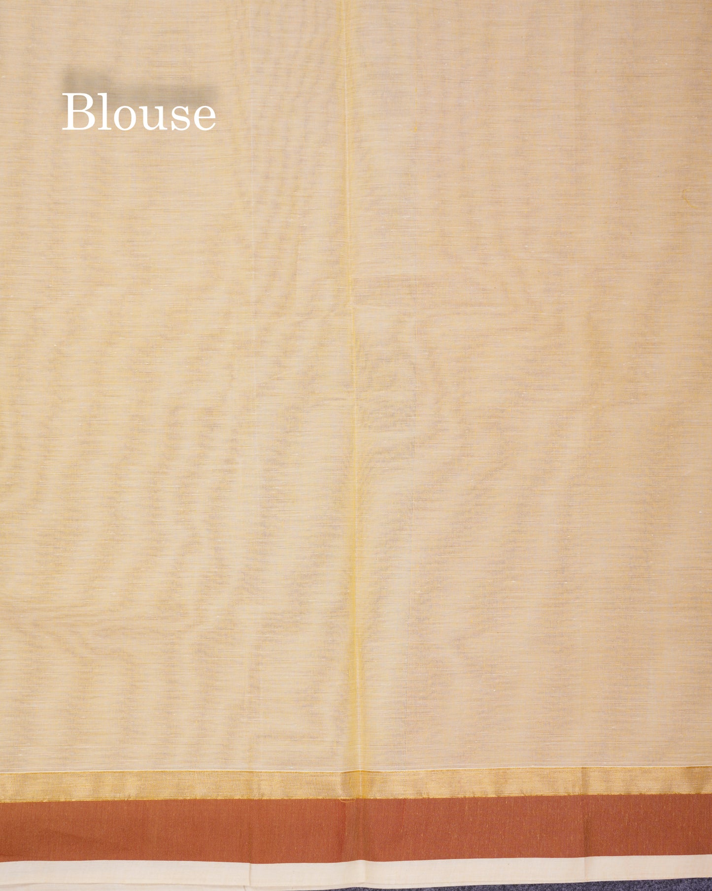 Beautiful Light Yellow Pure Cotton Saree With Contrast Small Brown Border