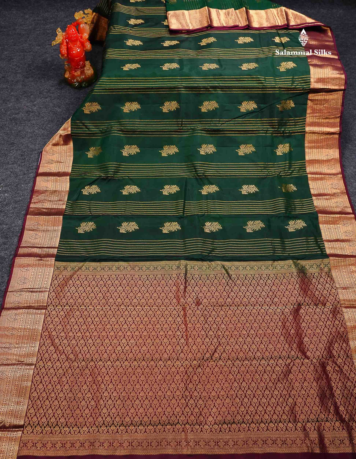 Beautiful Mango Yellow Zari Lines With Butta PureMix Silk Saree With Contrast Pink Traditional Border