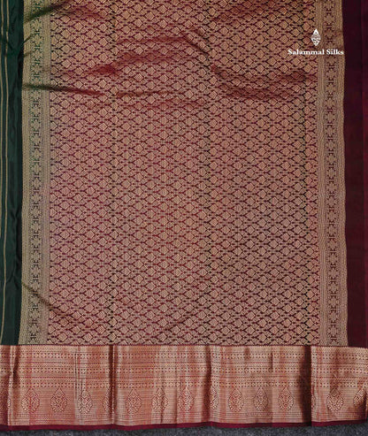 Beautiful Mango Yellow Zari Lines With Butta PureMix Silk Saree With Contrast Pink Traditional Border