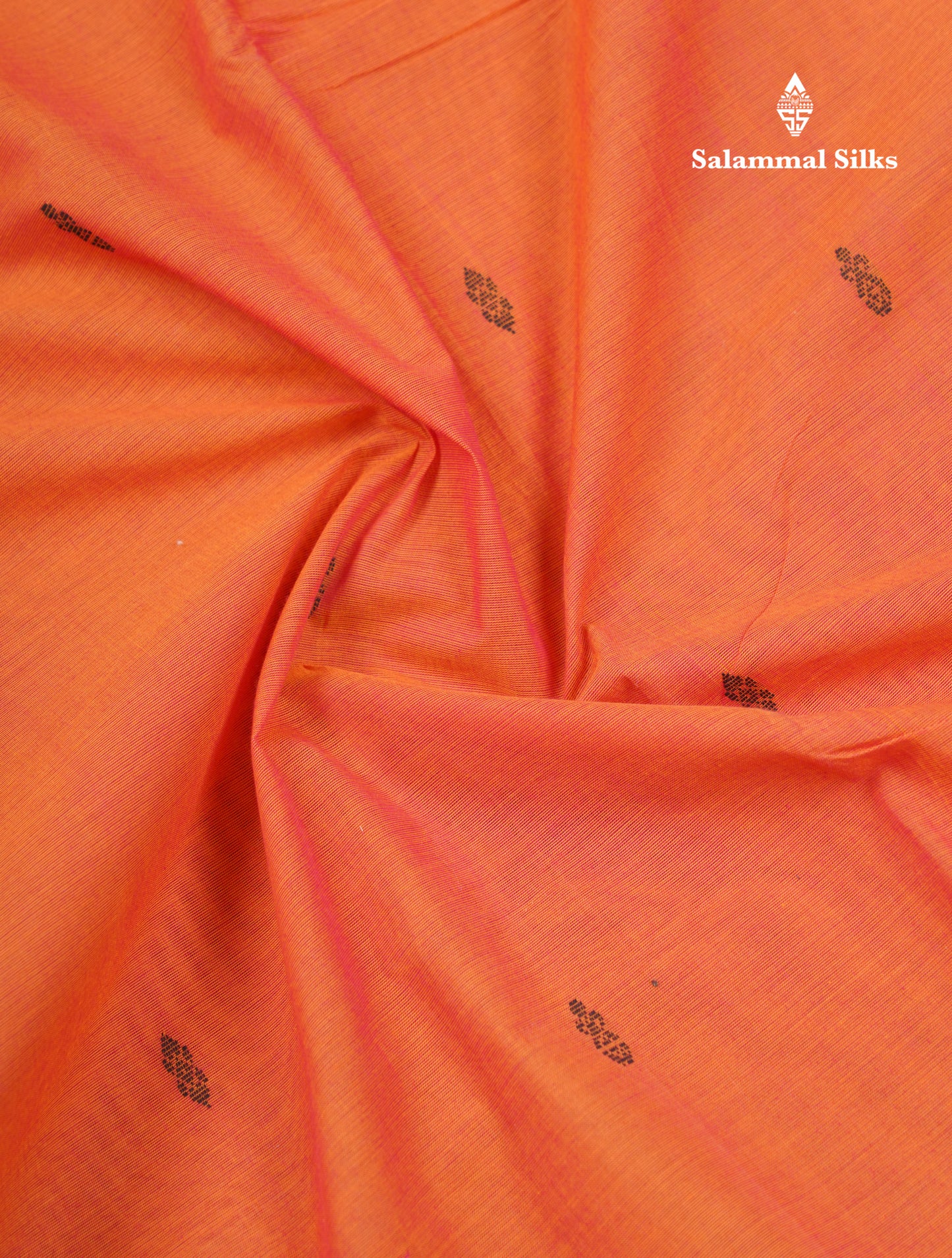 Beautiful Dual Tone Orange Pure Cotton Saree With Contrast Magenta Border