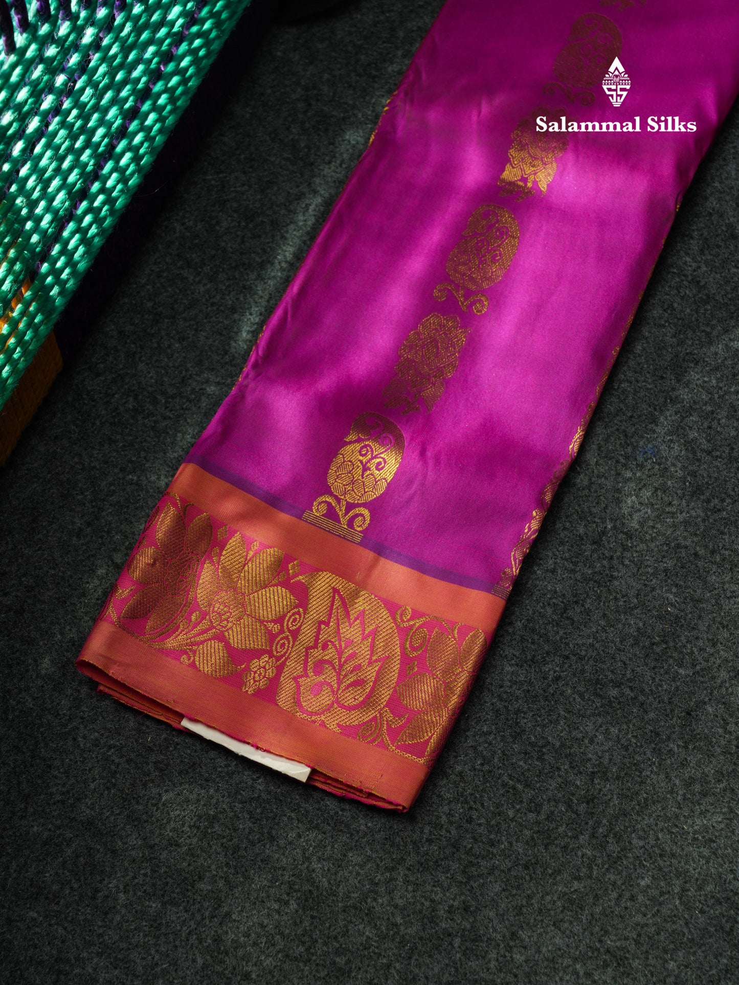 Semi Silk Pattu Pavadai (Majentha Pink) With Majentha Pink Blouse 18"
