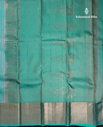 Beautiful Half White Bridal Pure Kanjivaram Silk Saree With Contrast Rexona Traditional Border