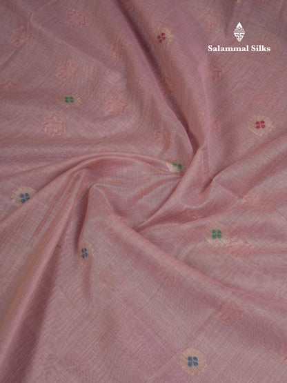 Beautiful Cream Menakari Work Muga Cotton Saree With Butta Blouse