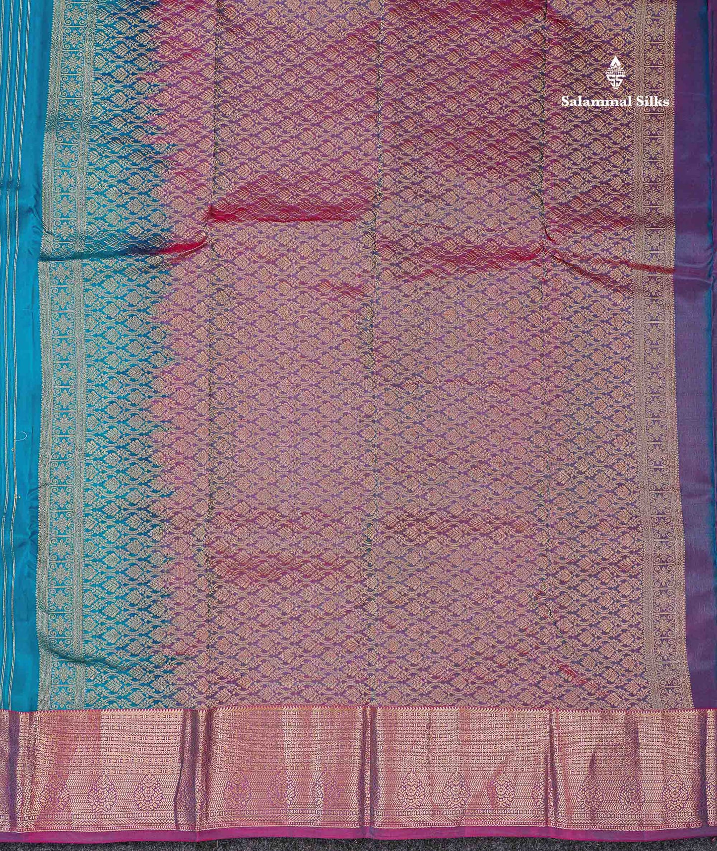 Beautiful Mango Yellow Zari Lines With Butta PureMix Silk Saree With Contrast Pink Traditional Border