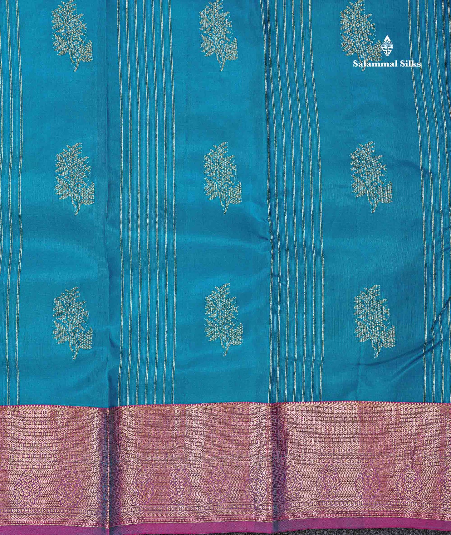 Beautiful Mango Yellow Zari Lines With Butta PureMix Silk Saree With Contrast Pink Traditional Border