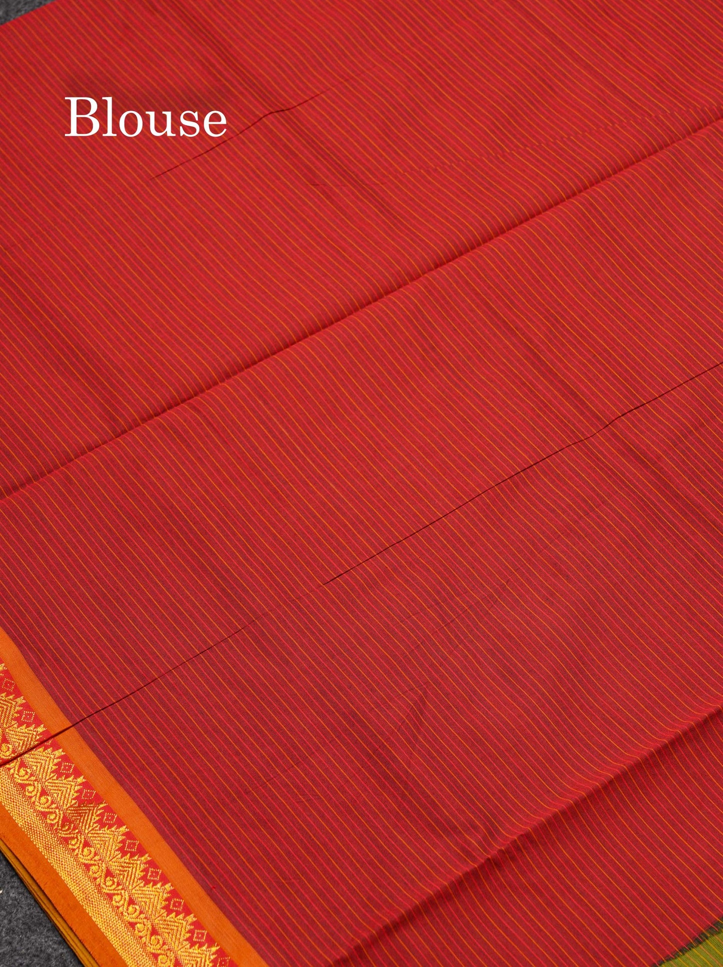 Beautiful Olive Green Thread Lines Semi Silk Cotton Saree With Maroon Traditional Border