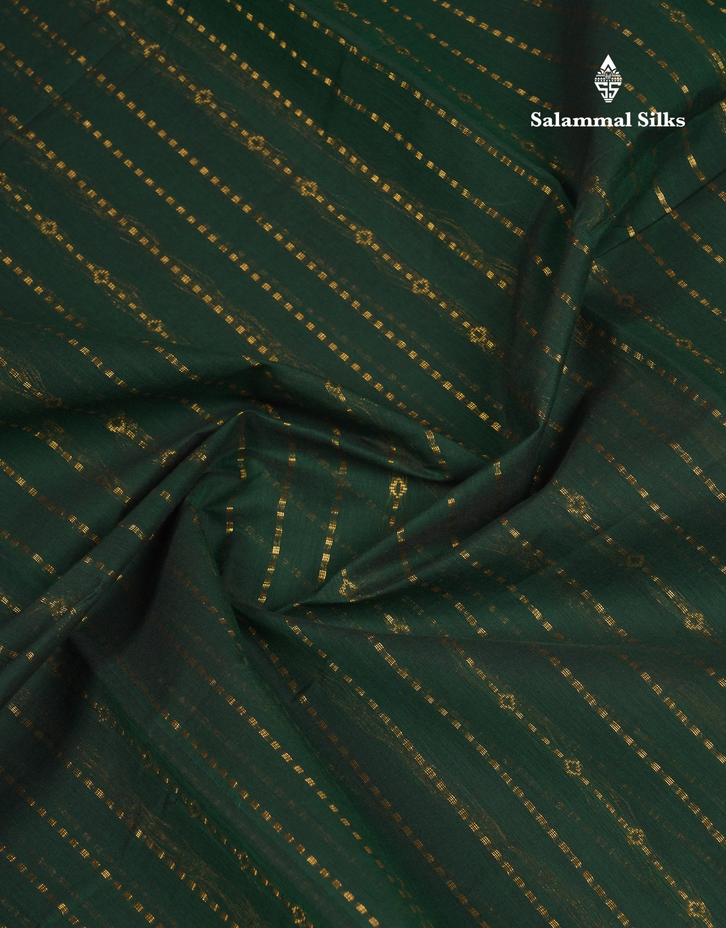 Beautiful Dark Brown Pure Cotton Saree With Contrast Olive Mustard Yellow Traditional Gap Border