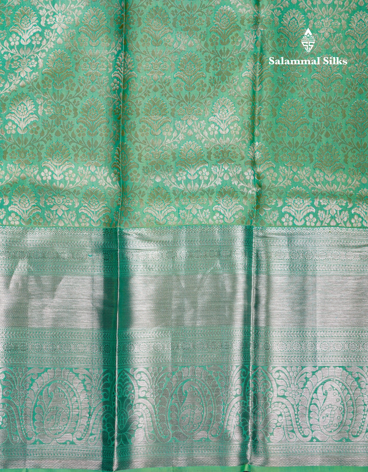 Beautiful Rexona Green Bridal Pure Kanjivaram Silk Saree With Traditional Evening Morning Border