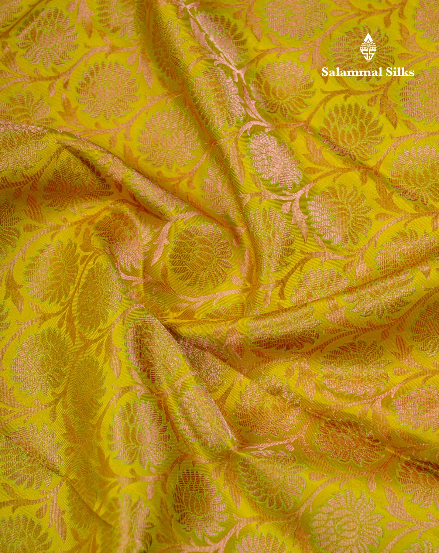 Beautiful Lemon Yellow Bridal Pure Kanjivaram Silk Saree With Contrast Elaichi Green Traditional Evening Morning Border