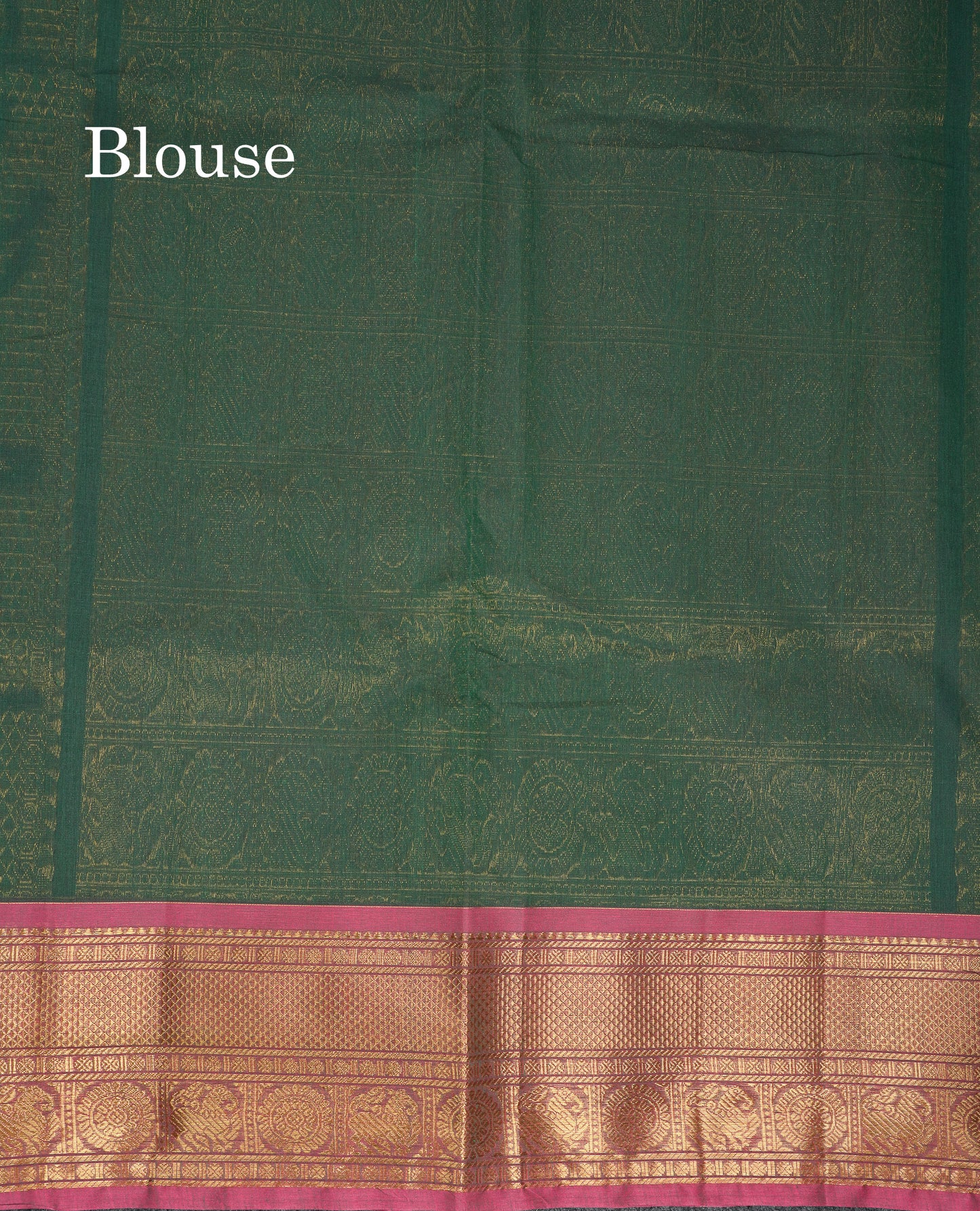 Beautiful Dark Brown Pure Cotton Saree With Contrast Magenta Traditional Border