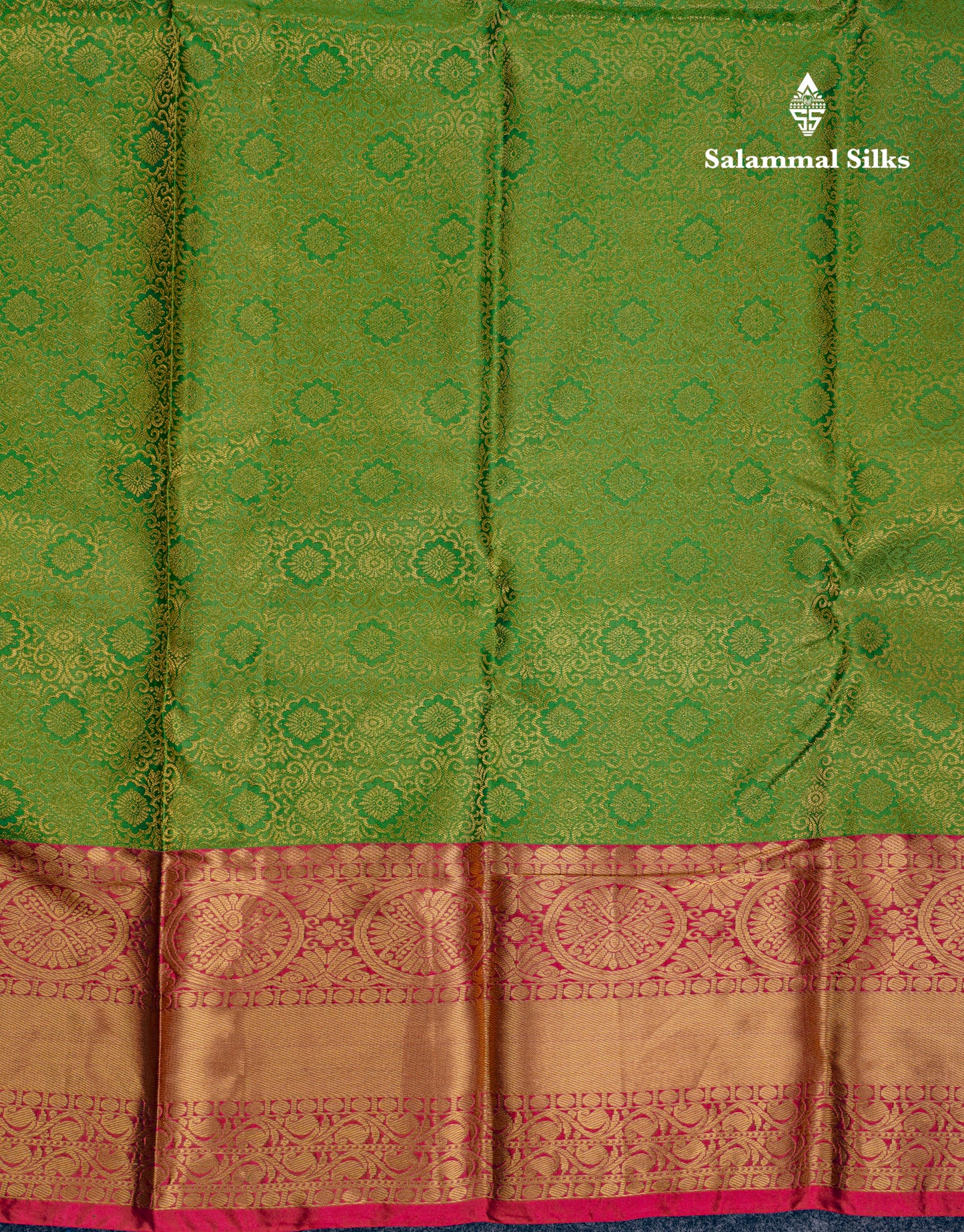Beautiful Green Bridal Puremix Silk Saree With Contrast Pink Traditional Evening Morning Border
