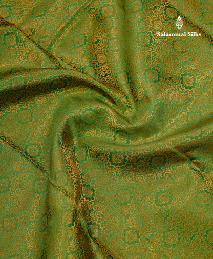Beautiful Green Bridal Puremix Silk Saree With Contrast Pink Traditional Evening Morning Border