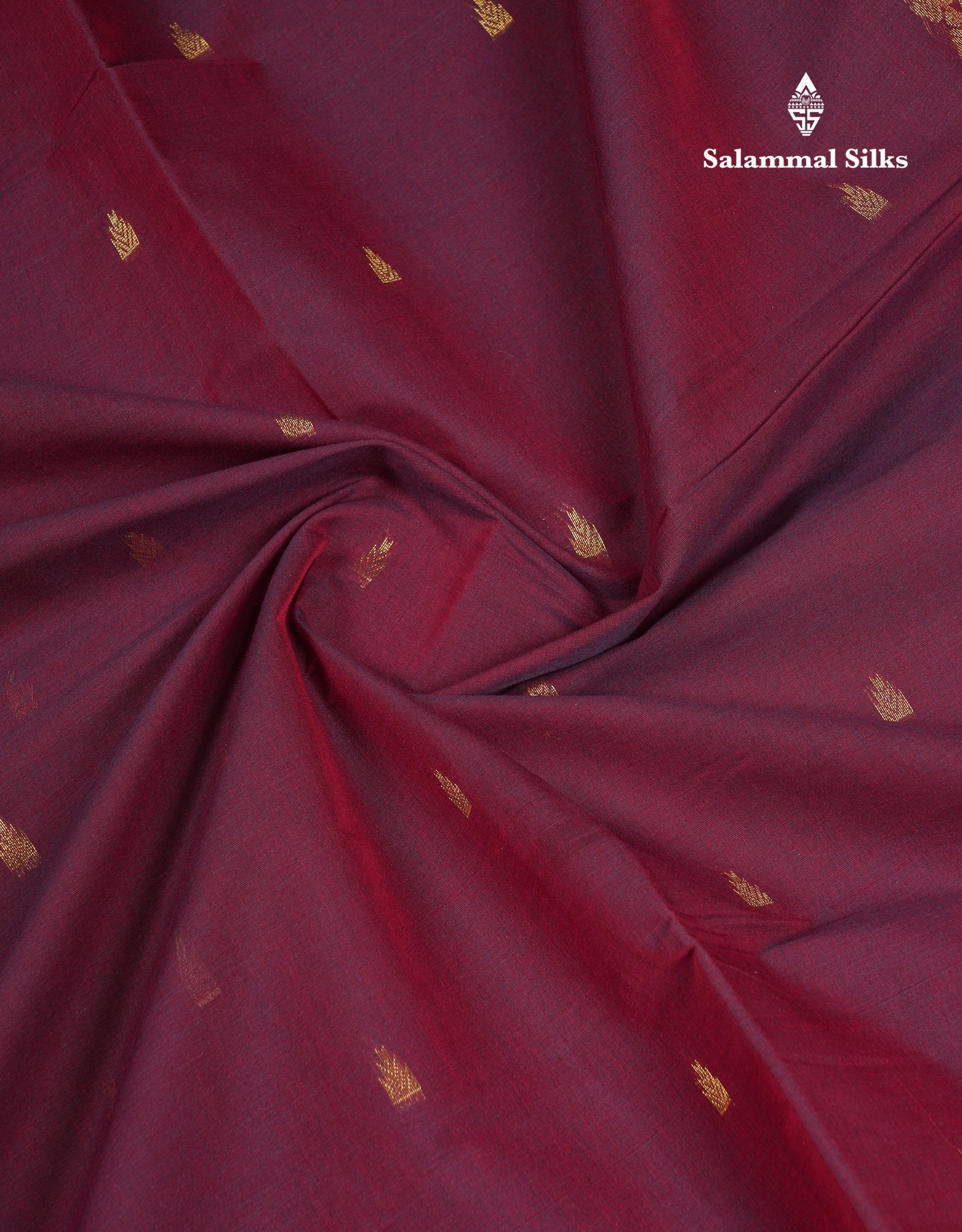 Beautiful Dual Tone Magenta Pure Cotton Saree With Contrast Orange Traditional Border