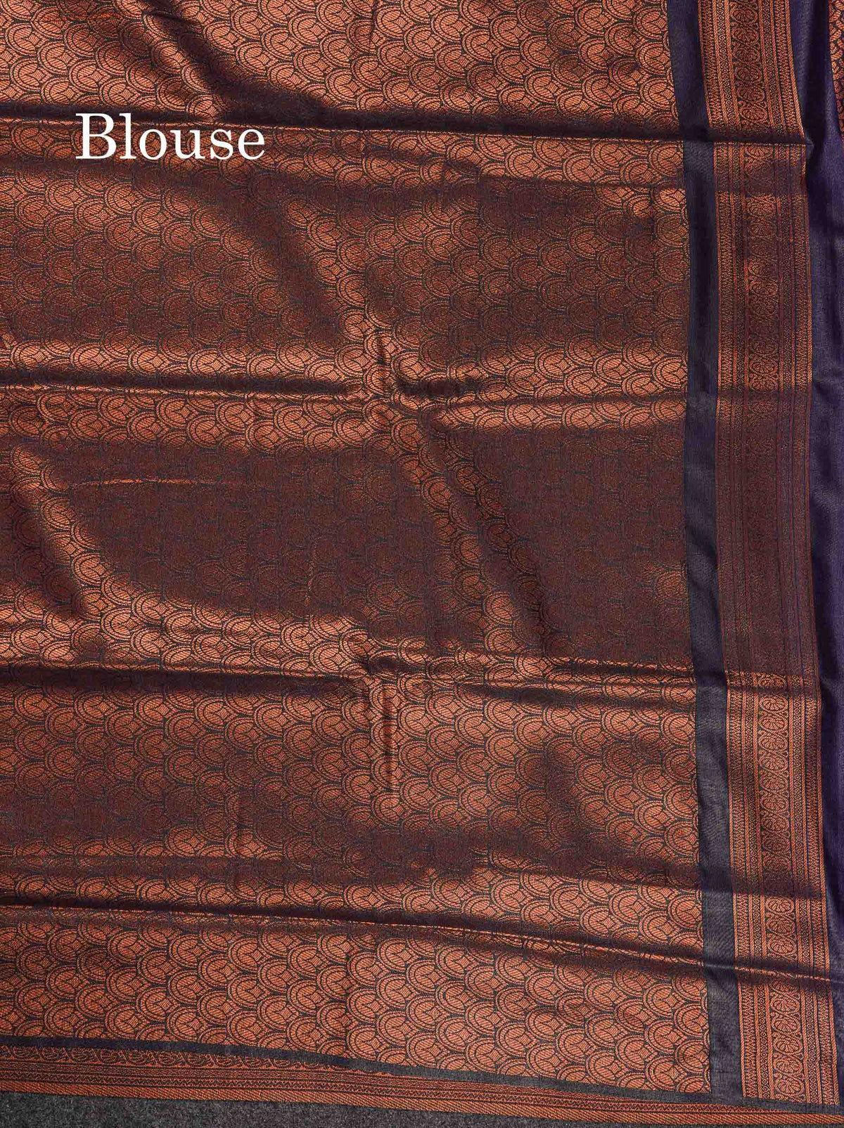 Semi Soft Silk Saree - Rani Pink Colour Body With Contrast Navy Blue Fancy Border