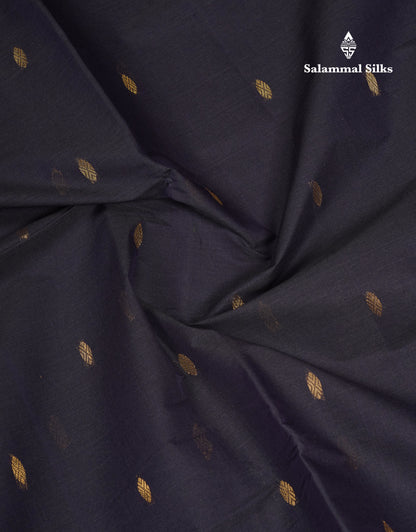 Beautiful Dark Brown Pure Cotton Saree With Contrast Magenta Traditional Border