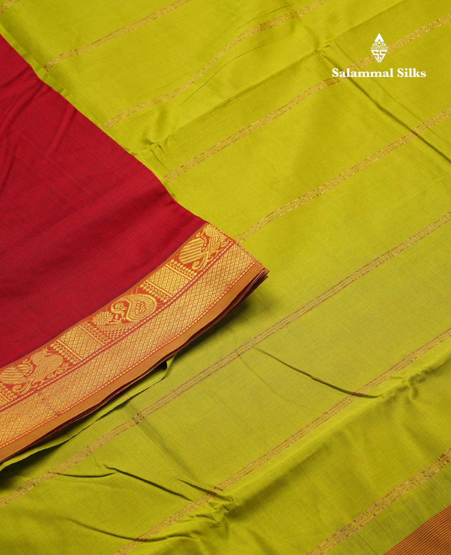Beautiful Maroon Plain 10 Yards Semi Silk Cotton Saree With Traditional Border