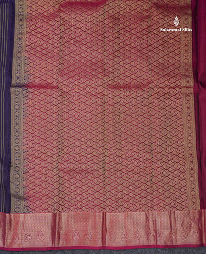 Beautiful Mango Yellow Zari Lines With Butta PureMix Silk Saree With Contrast Pink Traditional Border