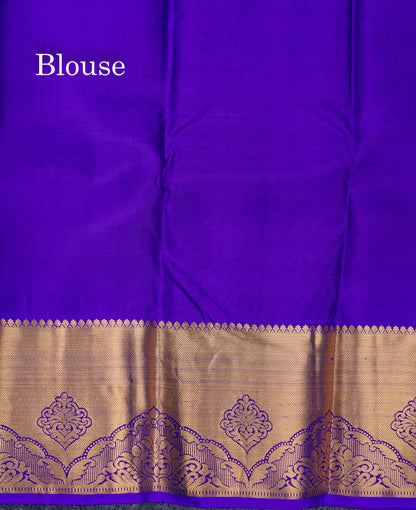 Beautiful Maroon Bridal Pure Kanjivaram Silk Saree With Contrast Violet Traditinal Border